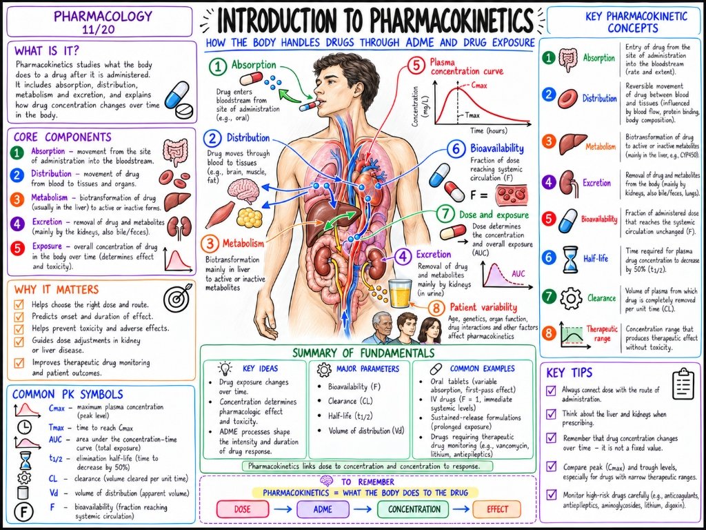 Pharmacology 11/20: Introduction to Pharmacokinetics — ADME and Drug Exposure