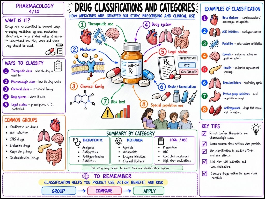 Pharmacology 4/10: Drug Classifications and Categories — Study, Prescribing and Clinical Use